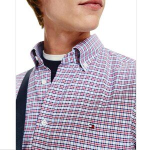 TOMMY HILFIGER Men's Long Sleeve Plaid Shirt. Plus Size XXL